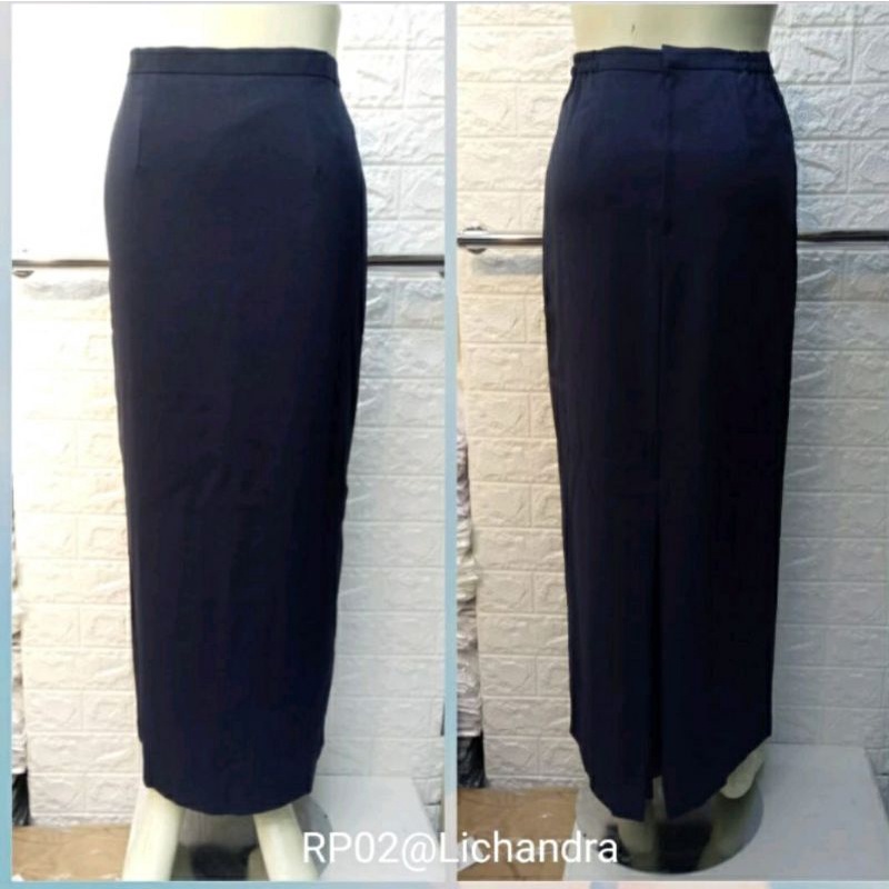 Lichandra rok hitam,dongker,coklat / rok span / bawahan / rok dinas / guru/ pns