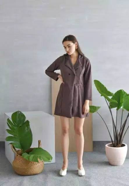 Coat Two Button Woman / Blazer Perempuan Premium Quality Allsize