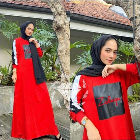 Baju Gamis Wanita Remaja Jumbo Terbaru Lebaran 2022 Model Kekinian Trendy Pesta Kondangan Bahan Baby