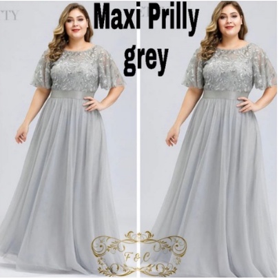 Baju Dress Brukat Wanita Dewasa Jumbo XXL Pesta Kondangan Terbaru 2022 Longdress Party Elegan Cantik