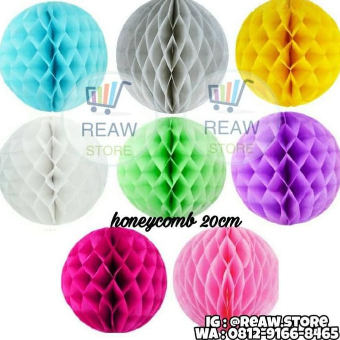 

Honey Comb Paper Ball / Bola Kertas Dekorasi (20Cm) Terlaris