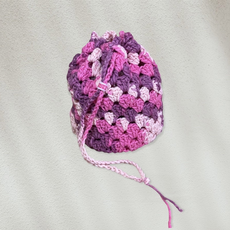 Dompet koin rajut, Dompet koin serut Handmade