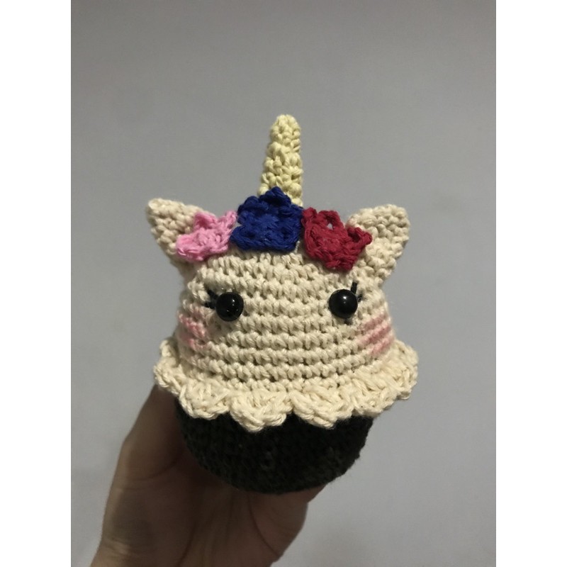 Cupcake crochet doll amigurumi unicorn
