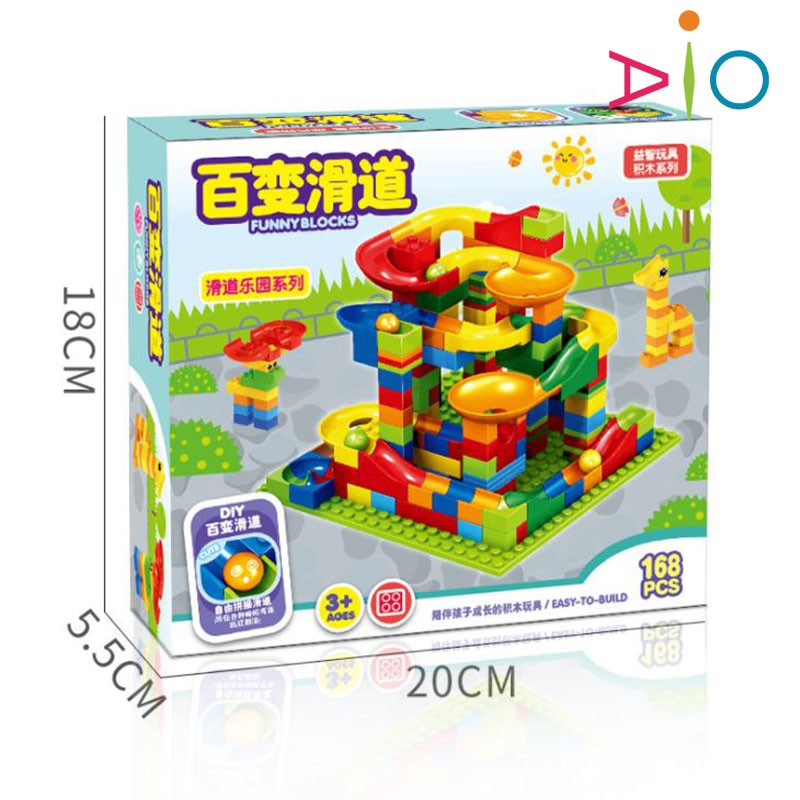 Mainan Lego Bangunan Run Marble - 168 Pcs