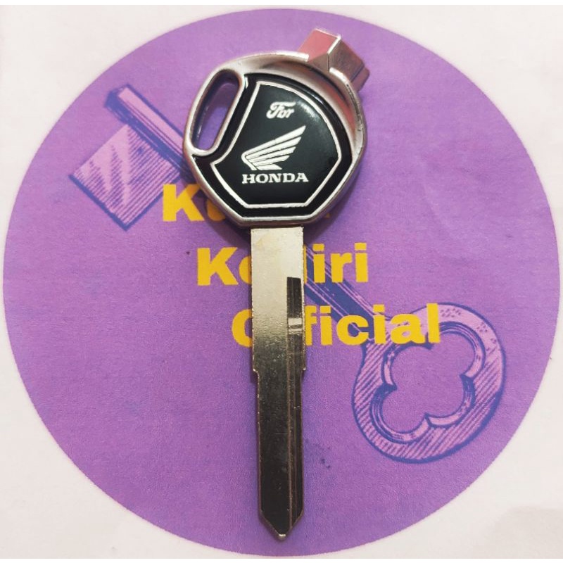 BAHAN Kunci Blank (POLOS) BEAT/VARIO 125/VARIO 150/SCOOPY VARIASI WARNA LEBIH AWET DARI YANG ORI + TUTUP + MAGNET 3 BIJI-Hitam Limited