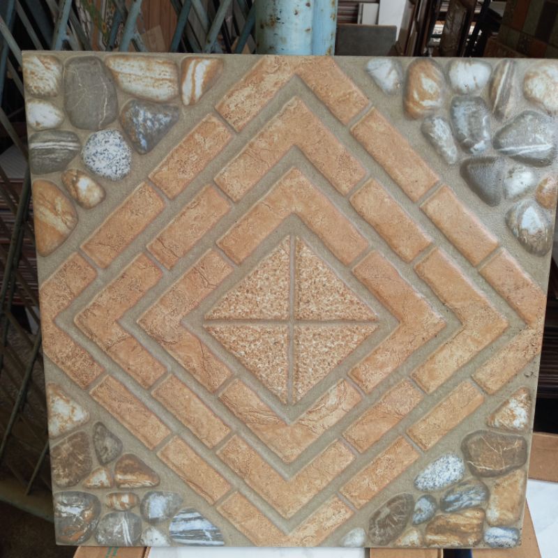 KERAMIK MATT 40X40 MATT SOFTY KASAR - KERAMIK LANTAI 40X40 MATT KASAR CREAM ABU-MULIA