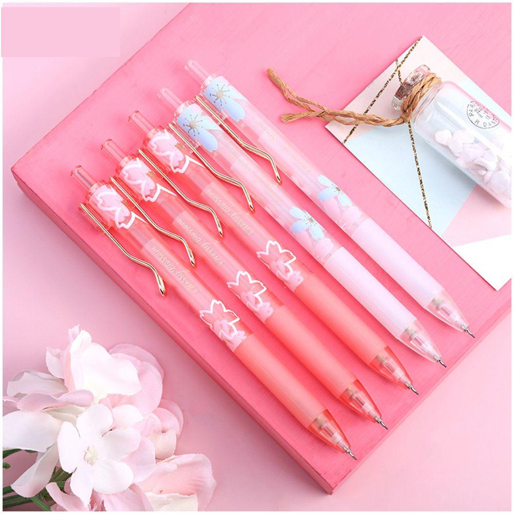 Lanfy Pensil Otomatis Indah High Quality Bunga Sakura Musim Sakura Alat Tulis Pensil Mekanik