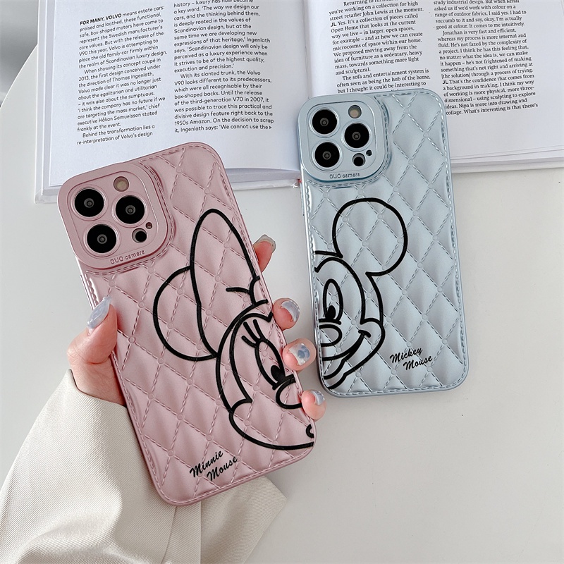 Case Pasangan Desain Disney Mickey Minnie Tahan Banting Untuk iphone 11 pro max 13 12 pro max Xs max XR 7plus 8plus