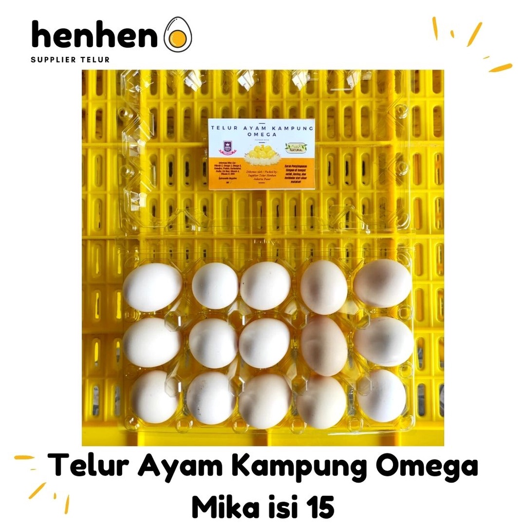 

RB TELUR KAMPUNG OMEGA Organik Kemasan Mika Isi 6, 10,15 Supplier Telur Hen-hen