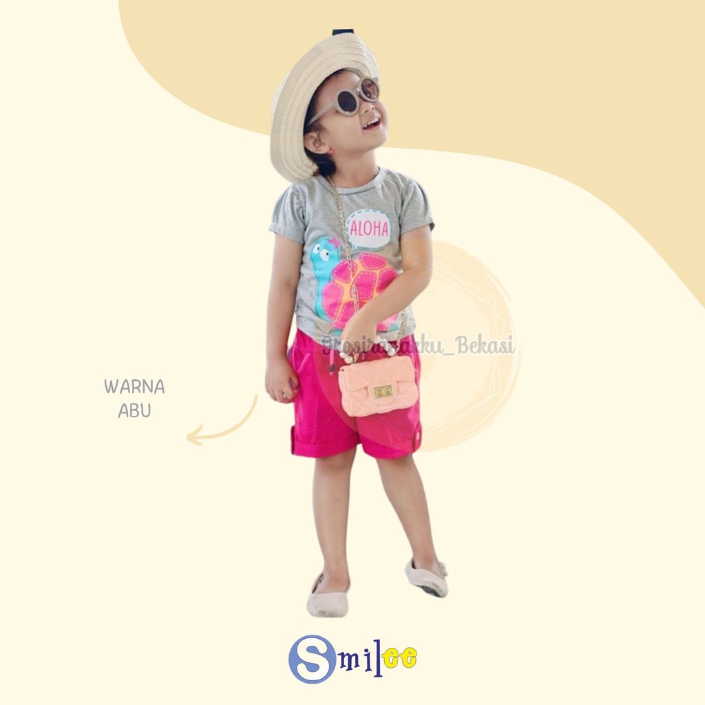 Setelan Anak Smilee New Cewe Mix Warna dan Motif size 1,2,3th