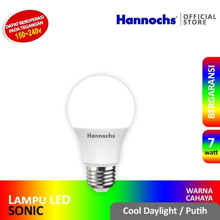 Hannochs SONIC LED Bulb 7 Watt - Bola Lampu Bohlam LED 7 Watt