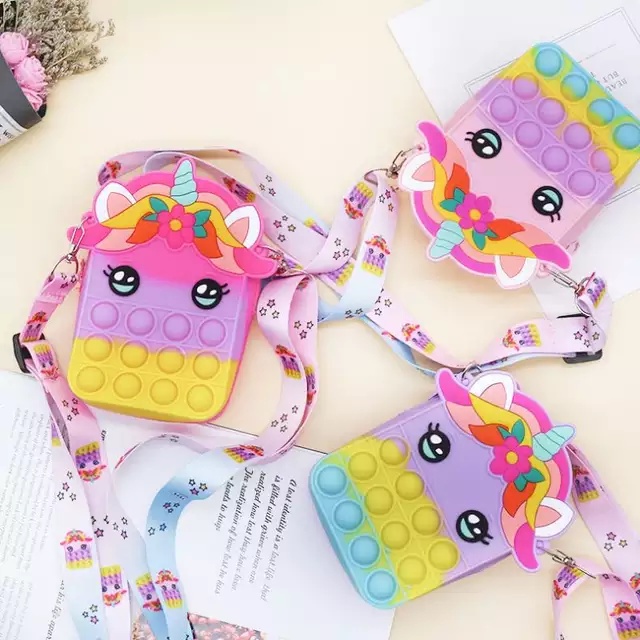 TAS POP IT ANAK FASHION / TAS SELEMPANG POP IT ANAK UNICORN /TAS POP IT ANAK TERMURAH - P-024