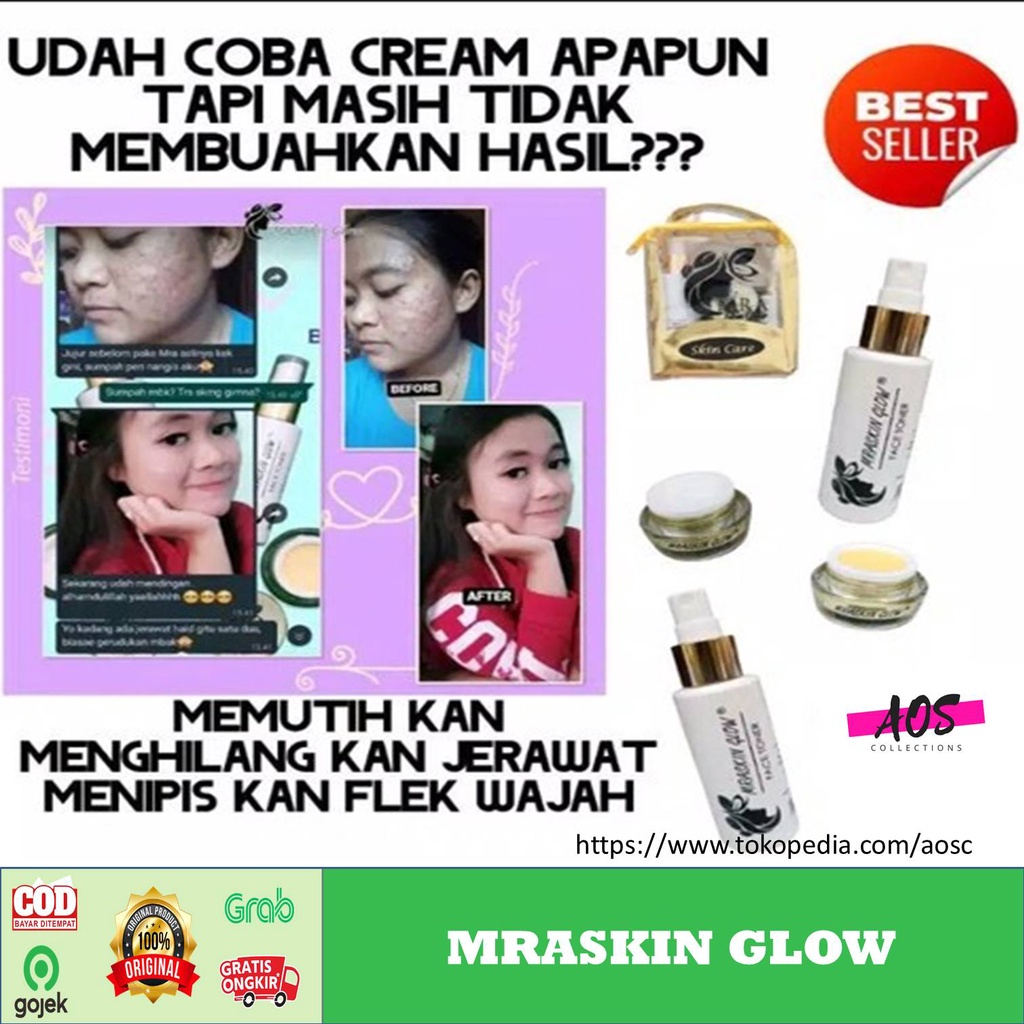 MRASKIN GLOW PAKET GLOWING ORIGINAL MRA SKIN GLOW PEMUTIH WAJAH AMAN BPOM MRASKINGLOW