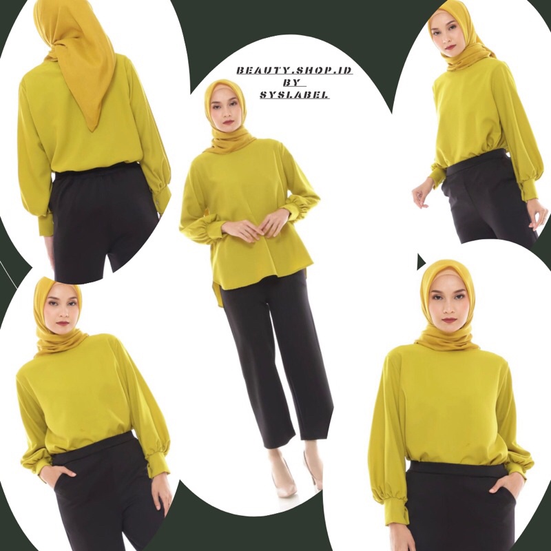 [COD] Lindy Blouse Puff - Atasan Wanita F57