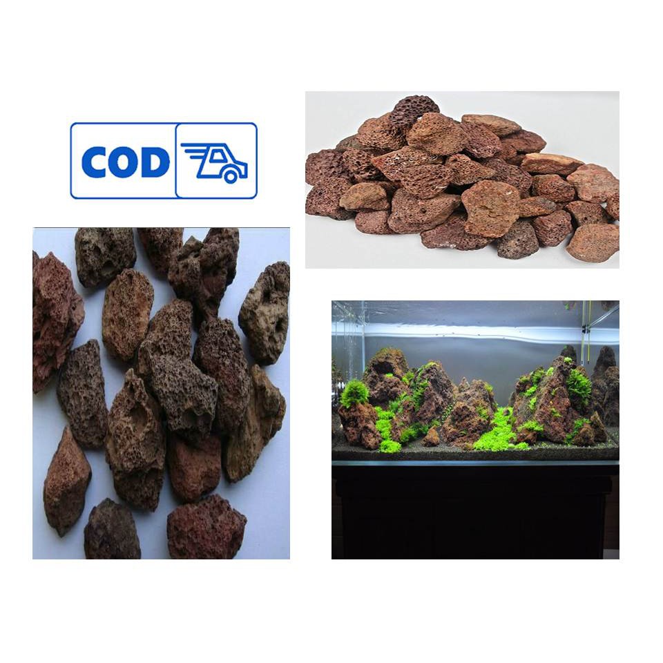 Batu Lava Rock Lava Rough Aquarium Aquascape 1 Kg Shopee Indonesia