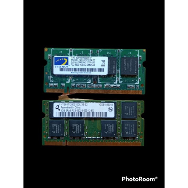 Ram Dual Channel 2Gb laptop 1Gb+1Gb || PC2-5300