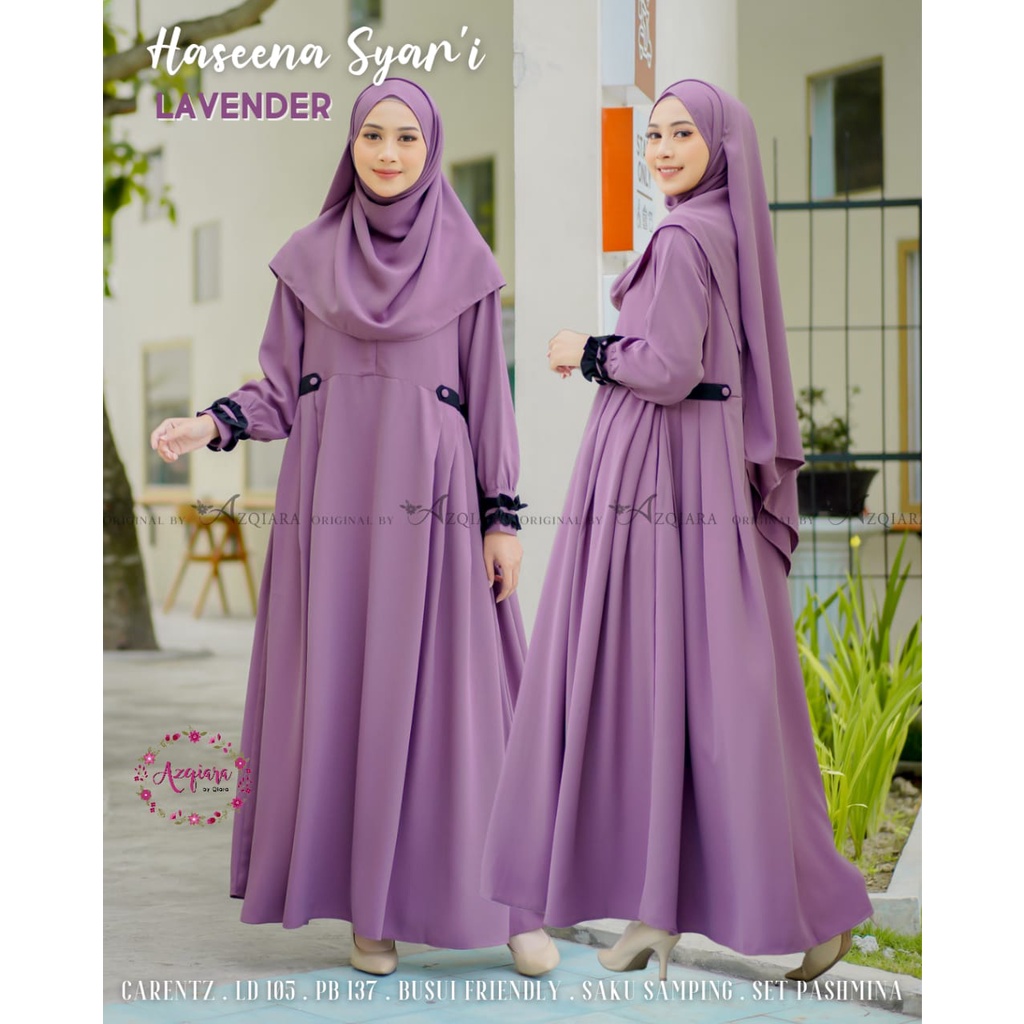 HASENA SYARI gamis muslim syari original produk by qiara fashion