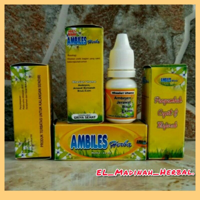 AMBILES HERBAL ORIGINAL / OBAT AMBIEN WASIR OLES AMBILES HERBAL / OBAT WASIR MIJARAB / DAUN UNGU