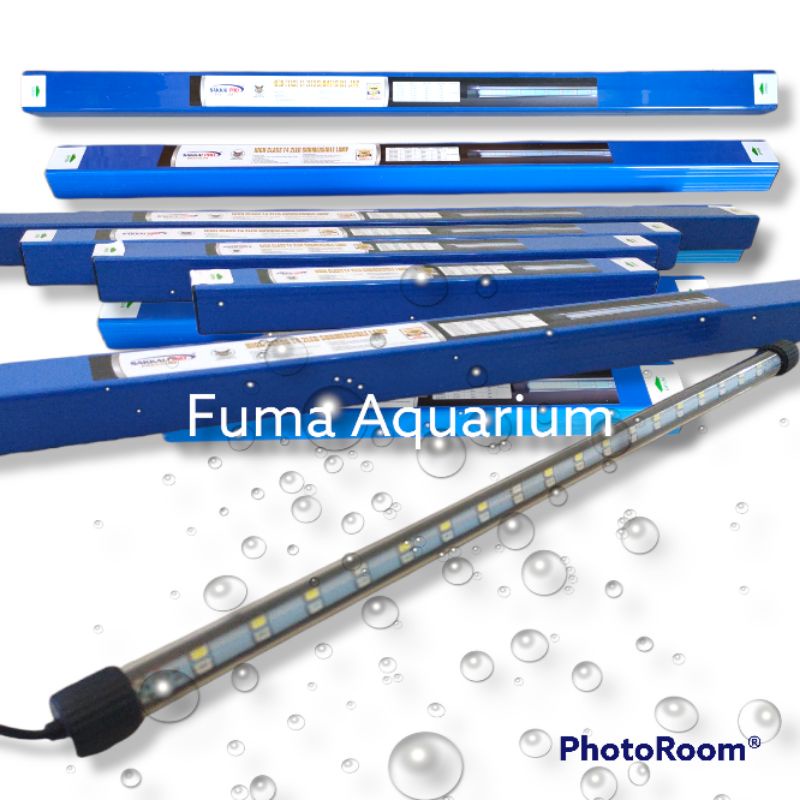 Lampu Celup Aquarium 50cm Sakkai Pro T4-2LED-SP50 3X mode Ganti Warna Dobel Led 16watt Akuarium Aquascape