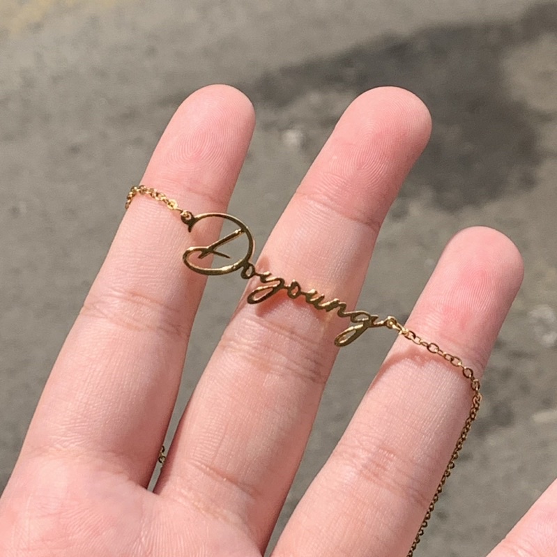 KALUNG GELANG ANTI KARAT KPOP TITANIUM LAPIS EMAS