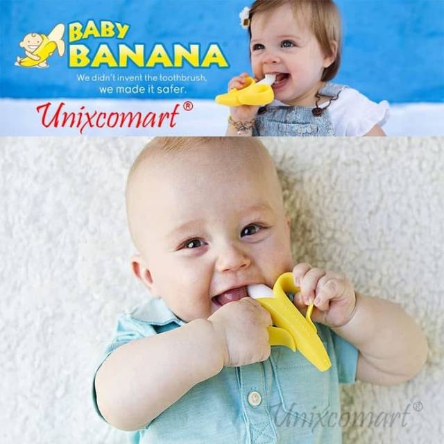 Sikat Gigi Bayi Teether Banana Gigitan Bayi