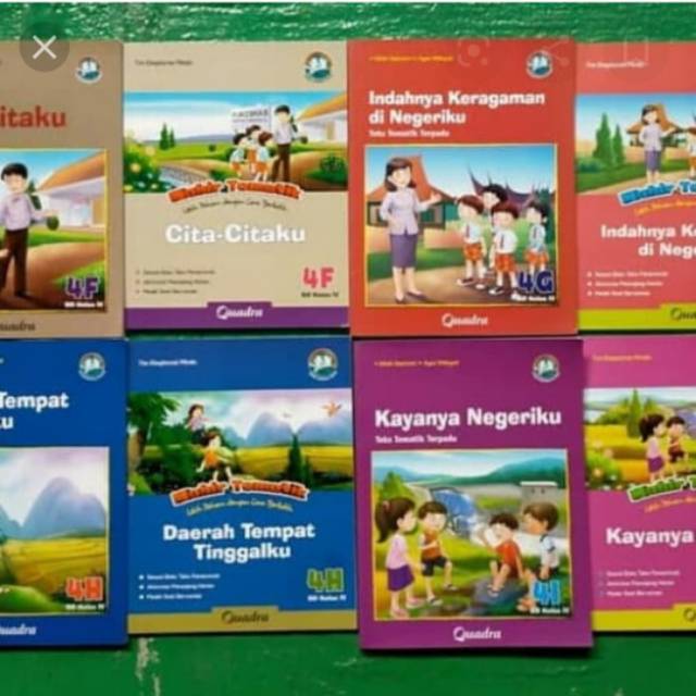 Satu paket buku mahir tematik quadra untuk SD kelas 4