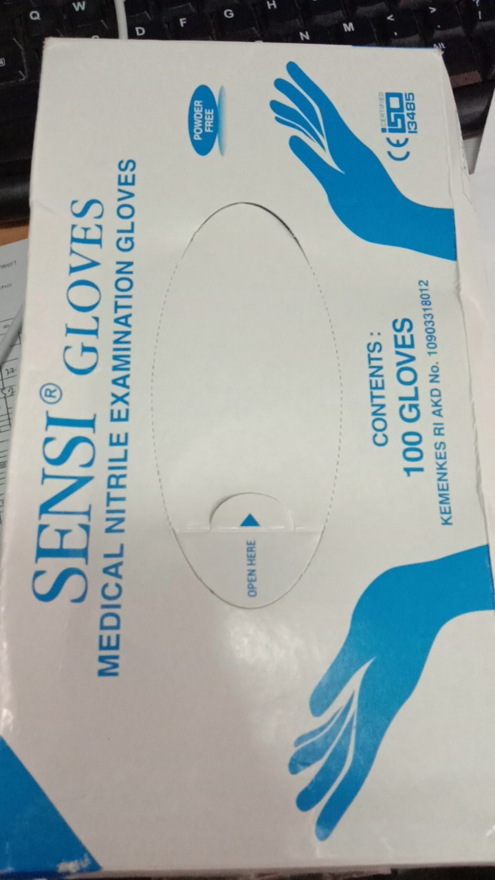 Sarung Tangan Nitrile Medis Handscoon Latex Steril