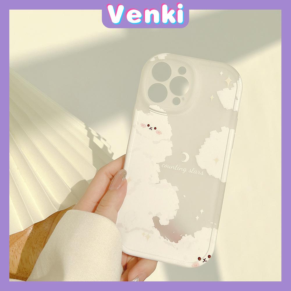 iPhone Case Clear Case Frosted Soft Thick TPU Airbag Shockproof Full Coverage Protection Camera Clouds Bear Cute For iPhone 13 Pro Max iPhone 12 Pro Max iPhone 11 iPhone 7 Plus