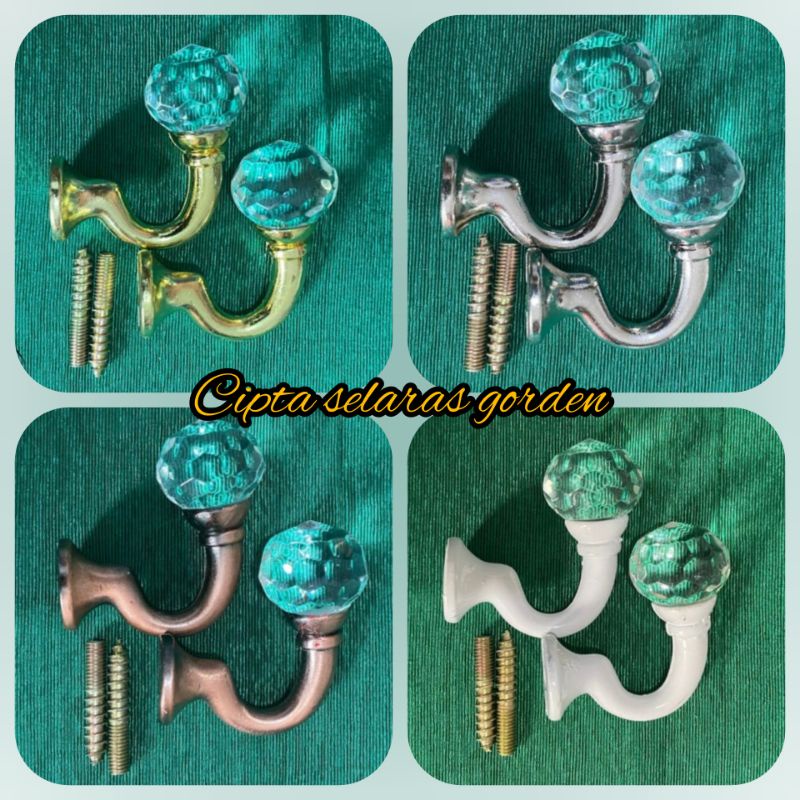 Hook gorden crystal mini hook bola kristal minimalis