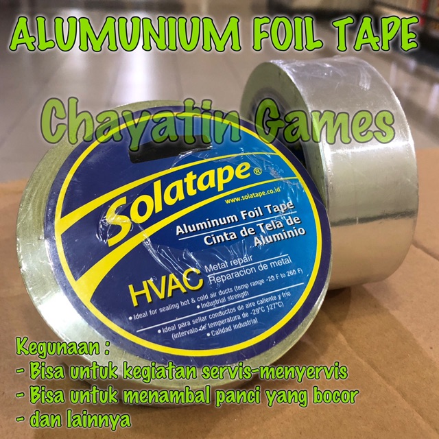 Lakban Alumunium Foil / Solatip Alumunium Tape Anti Api &amp; Panas