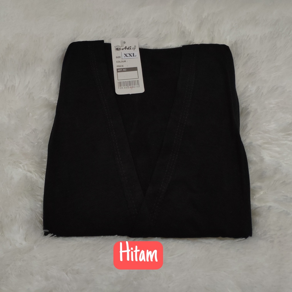 Outer Cardigan Spandek Rayon Polos Wanita Jumbo Premium Terbaru Size XL-L4 Adem Halus-Hitam