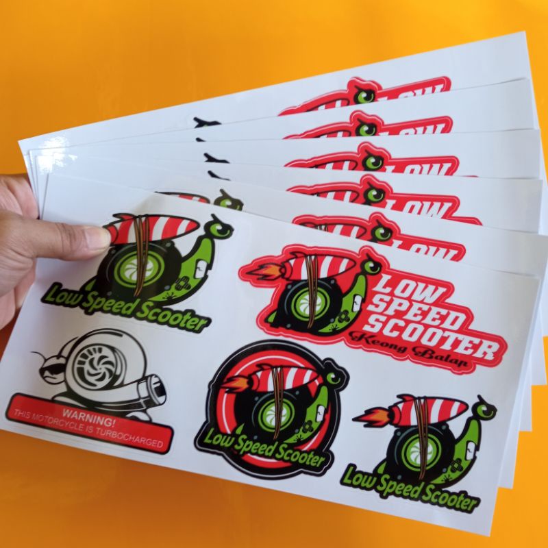 STICKER PACK STIKER VESPA RACING LOW SPEED SCOOTER + CUTTING/POTONG MURAH P016