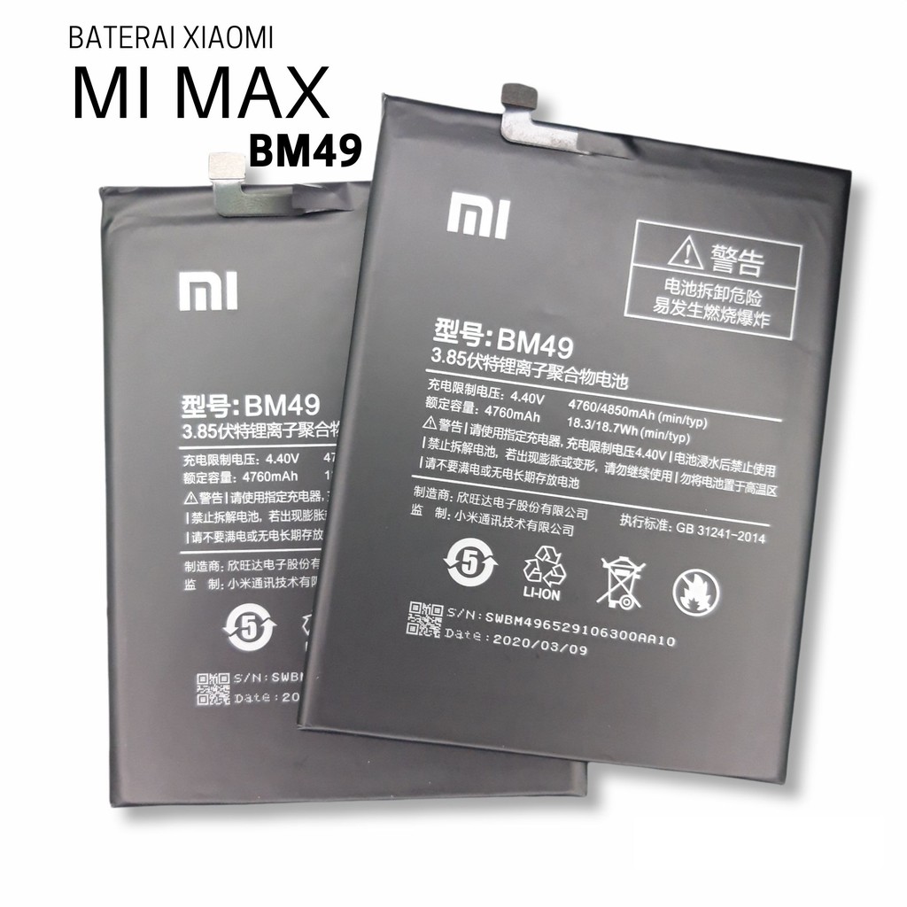 Battery Baterai Xiaomi Mi Max BM49 Kualitas Ori