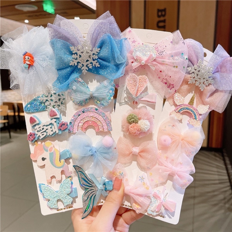 Delunashop 5 Pcs Set Jepit Rambut Kartun Klip Jepitan Anak Gaya Korea Fashion Hair Clip