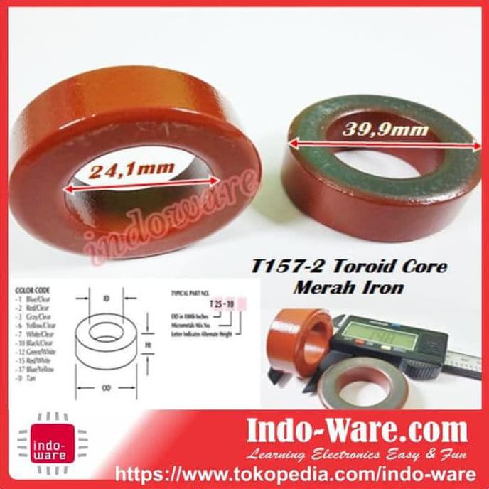 T157-2 Toroid Iron Red T 152 Toroid Inwer4117 Murah