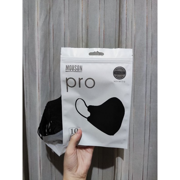 Jual Masker KN95 MOUSON Pro 5Ply / KN 95 5D Model HITAM PUTIH GREY