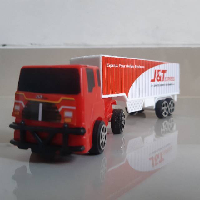 Mainan Set Truk Ekspedisi Isi 3 Pcs - Diecast Mobil Truck Kurir Anak