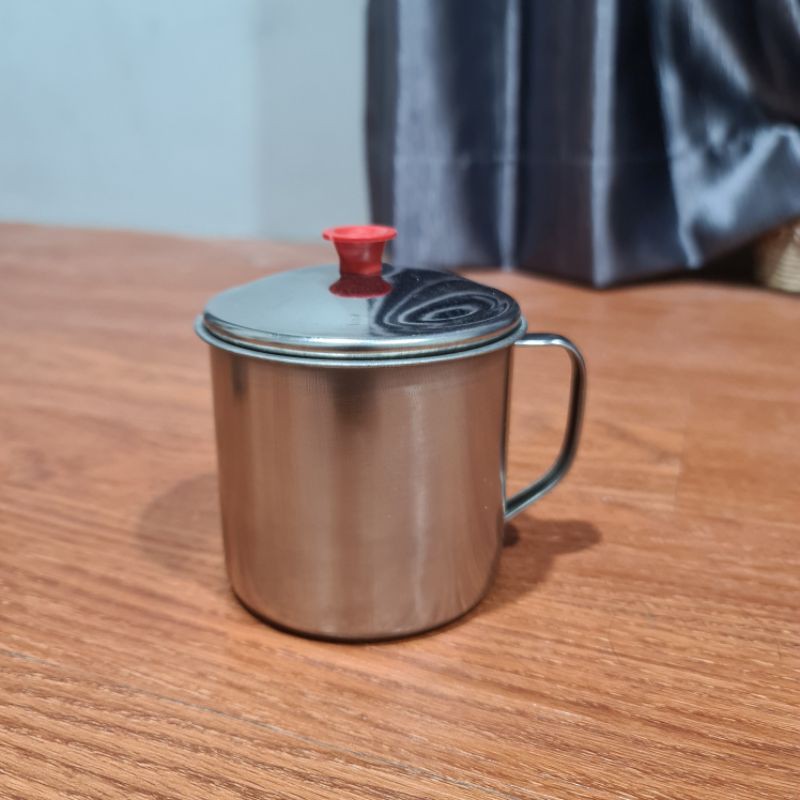 Gelas Mug Stainless / Cangkir Stainless / Mug Stainless Tutup / Cangkir Tutup Murah / Gelas Tutup