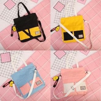 Twenty Bag - Tas Tote Bag Wanita Resleting Terbaru 2022 Aesthetic Kekinian Motif Carakter LIVING SAKURA Korea Style Multifungsi