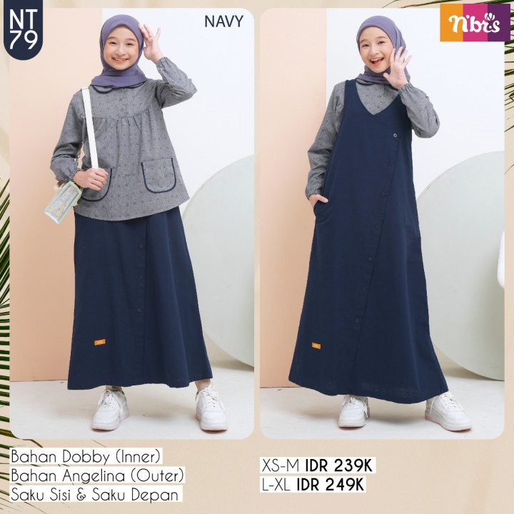 GAMIS REMAJA NIBRAS TEEN NT 079 TERBARU 2022/ GAMIS TEEN NT079 2 MODEL TERBARU 2022/ GAMIS ANAK NIBR