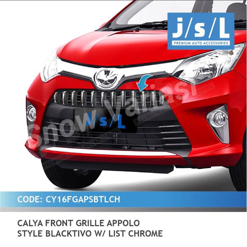 Grill Front grille appolo calya 2016 2018 jsl hitam lis chrome