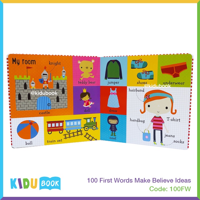 Buku Cerita Bayi dan Anak 100 First Words Kidu Baby