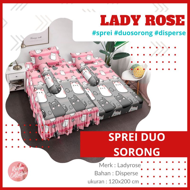 RC Sprei Duo Sorong Lady Rose