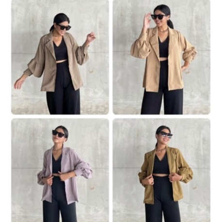 HOPYLOVY - Blazer Wanita Keinian Outer Cardi Tirta