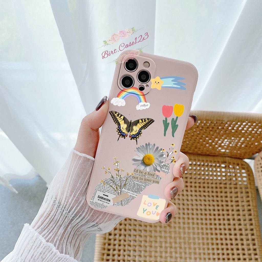 CASE CASING SOFTCASE SILIKON MACARON PELINDUNG KAMERA BUTTERFLY CUTE OPPO VIVO SAMSUNG XIAOMI REALME IPHONE ALL TYPE BC6103