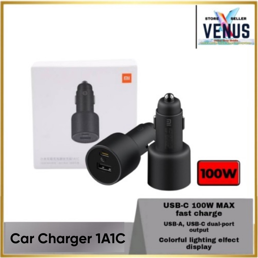 Mi Car Charger 1A1C Dual USB-C / USB-A 100W - Charger Mobil