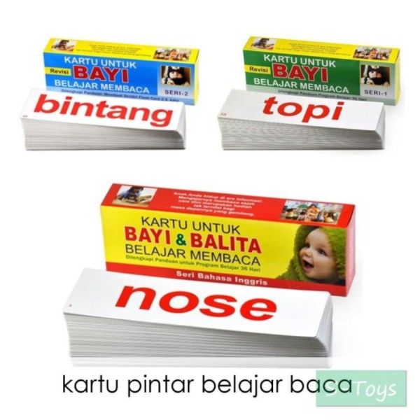 Flash Card Mainan Anak Belajar Baca Kartu Belajar Baca Untuk Bayi