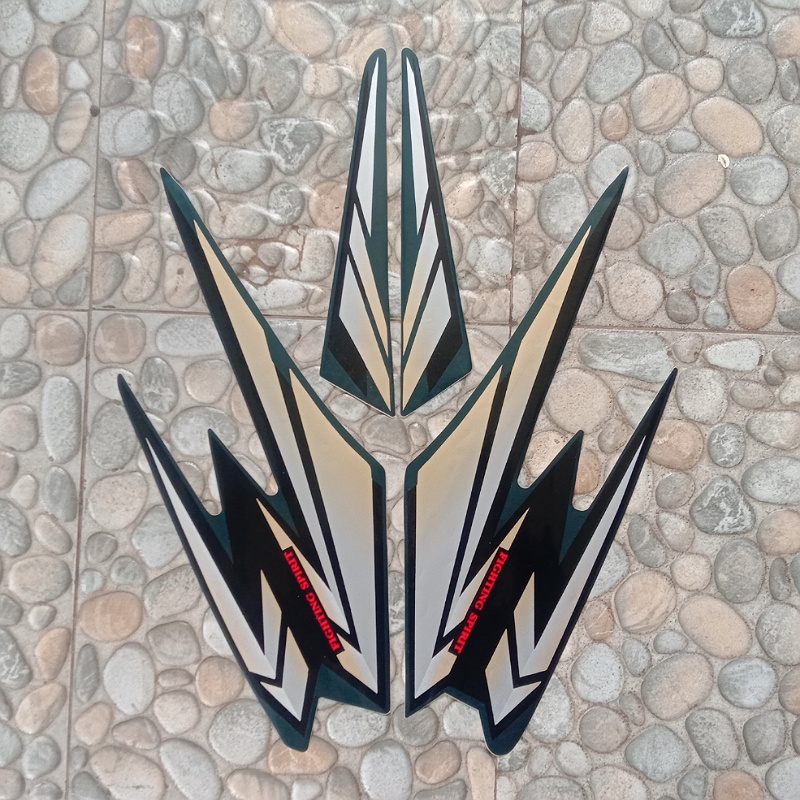 Stiker motor Rx King 2002 hijau