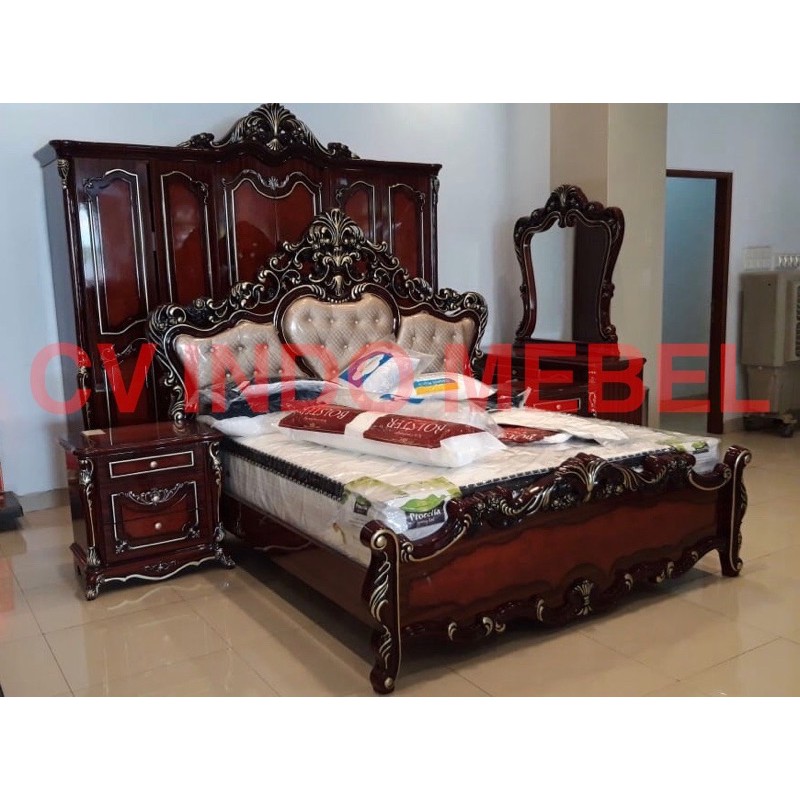 bed set impor mewah kamar set pengantin berkualitas model baru klasik termurah ready stock makassar