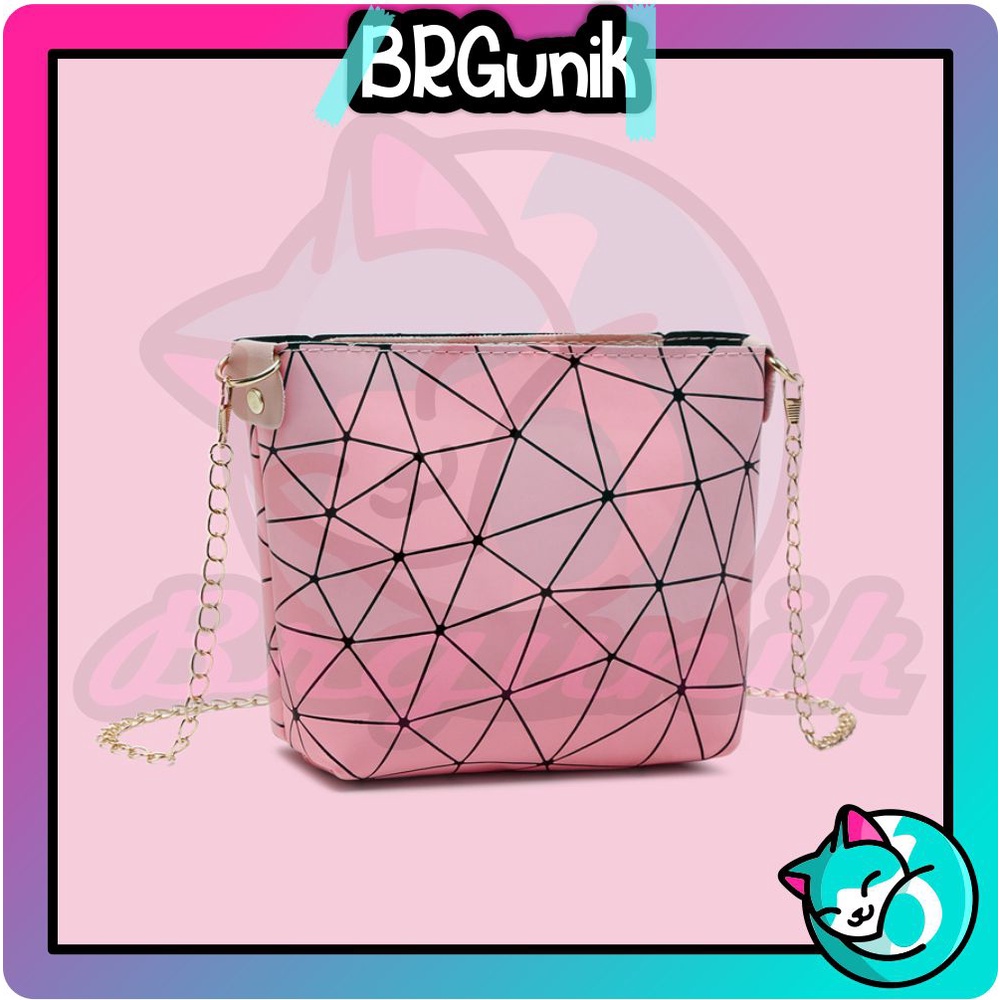 BRGUNIK Crossbody HandleBag /  Tas Selempang Geometric Wanita W143